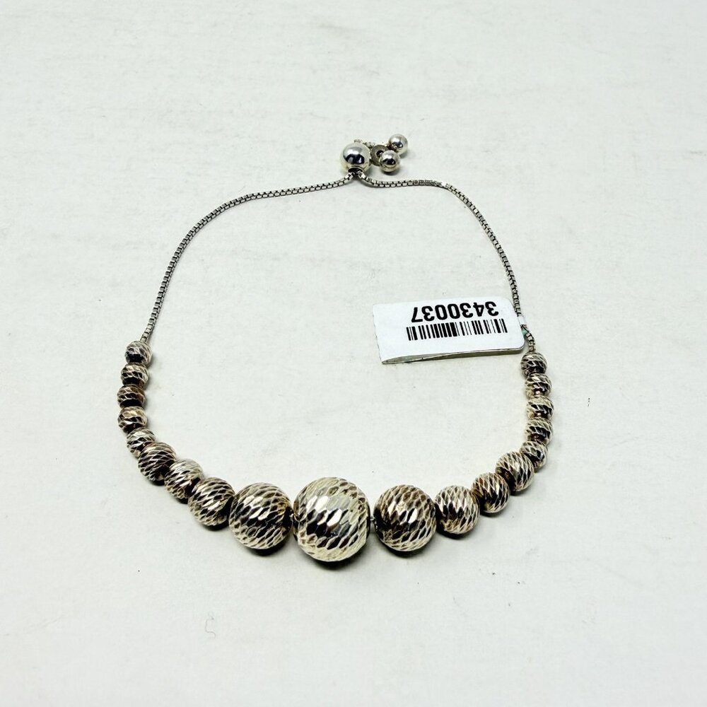 Shop LC Sterling Silver Bolo Multi Bead Bracelet Adjustable 6.40 g‎ 5388
